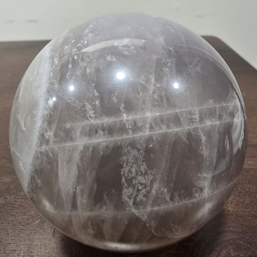 1.1 lbs Black Moonstone Crystal Sphere 71mm - Picture 11 of 17